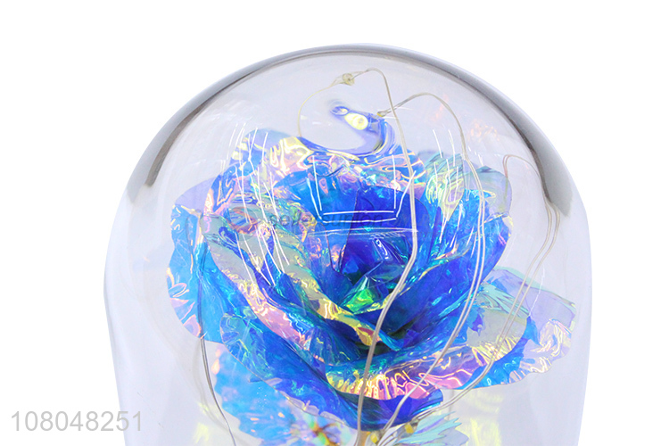 New arrival blue flower lantern creative glass crafts