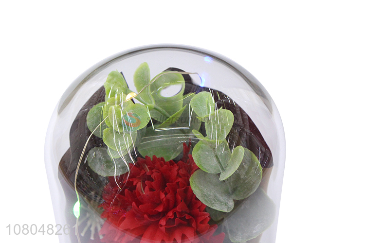 Yiwu market multicolor creative flower lantern glass crafts