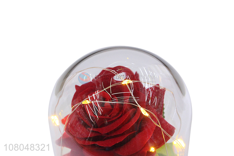 New arrival blue rose flower lantern creative glass crafts