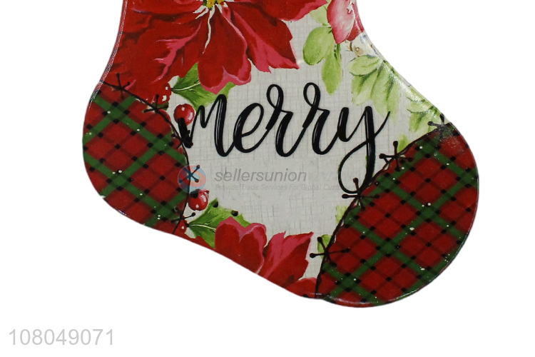 Good Quality Christmas Stocking Shape Placemat Heat Pad