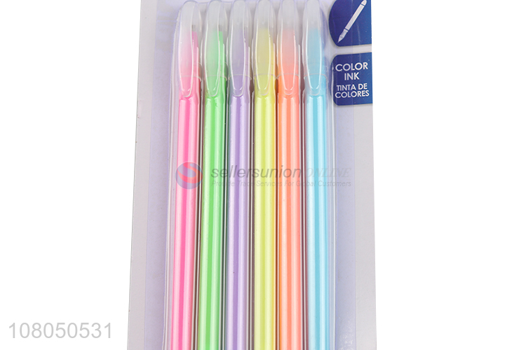 Fashion Design 6 Pieces Color Gel Pen Set