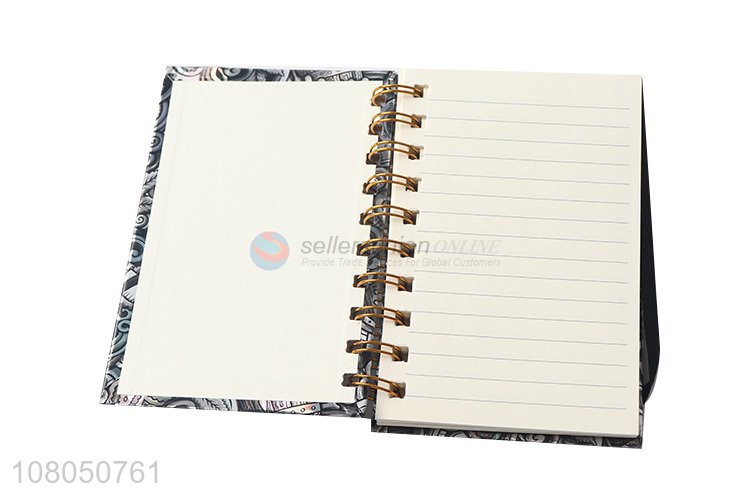 Good price black fashion printed student note book wholesale