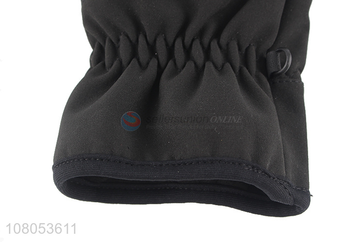 China supplier black simple solid color warm gloves for sale