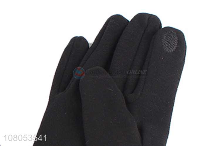 New arrival black ladies winter creative touch screen gloves
