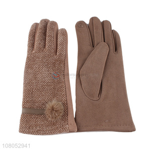 Factory direct sale camel color winter cold gloves for cycling