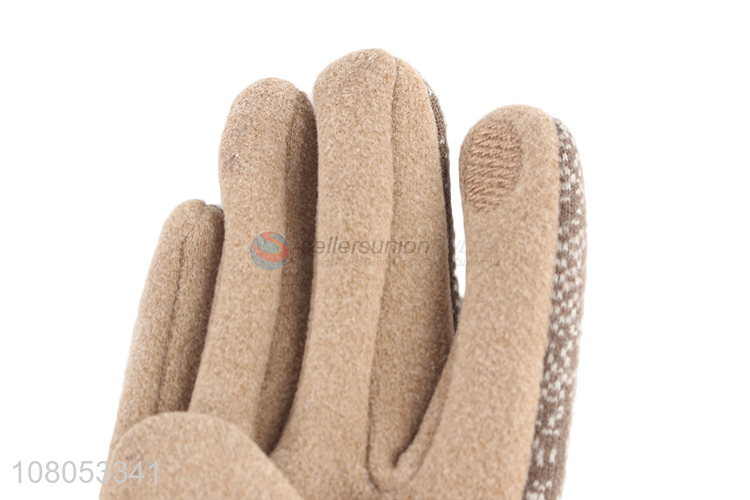 Hot sale ladies winter outdoor warm touch screen gloves