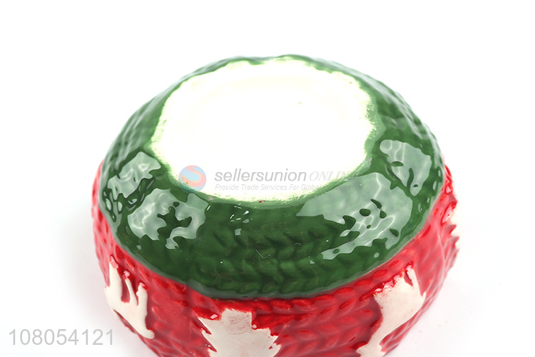 Good selling christmas style ceramic storage jar with lid