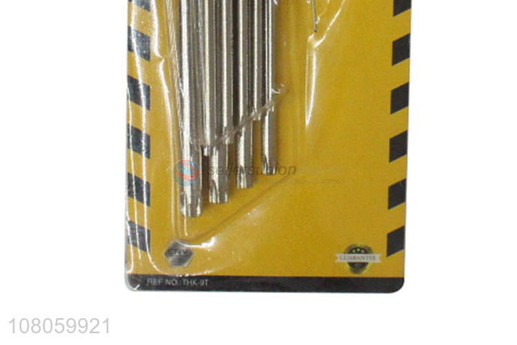 High quality 9 pieces star head hex key wrench set cr-v hex keys