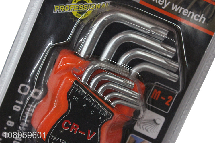 Good quality 9 pieces star head hex key wrench set cr-v hex keys