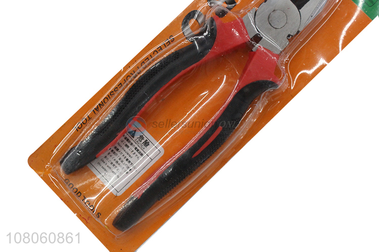 Hot selling 8inch cast iron combination plier with comfort grip