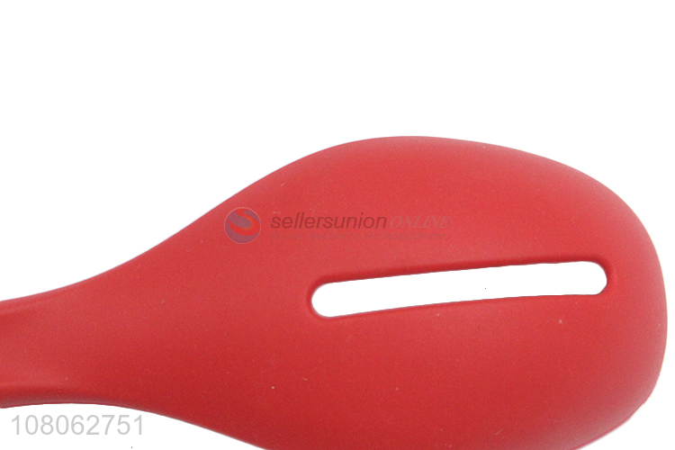 Wholesale cheap price household slotted ladle with plastic handle