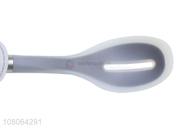 New style silicone slotted spoon with stainless steel handle