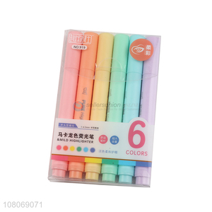 New products 6colors non-toxic kids highlighter pen