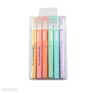 Factory price eco-friendly 6colors highlighters pens