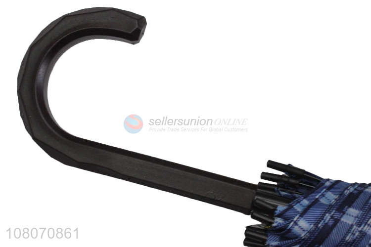 Online wholesale 10 ribs automatic open long stick windproof umbrella