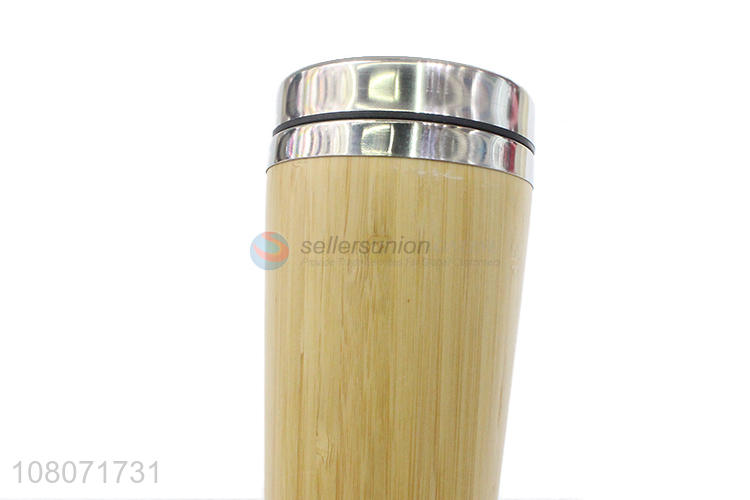 Yiwu supplier wood color stainless steel portable vacuum flask