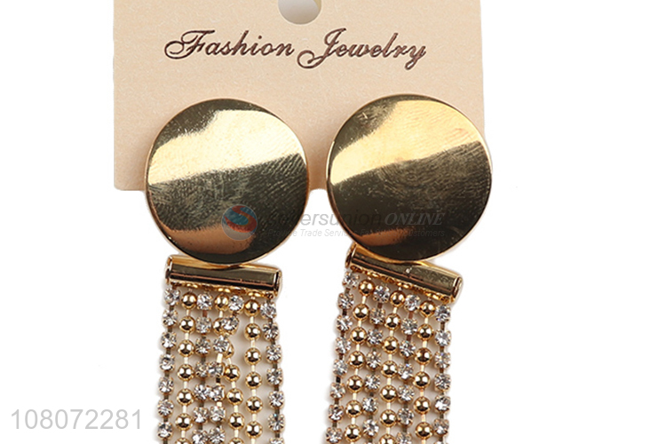 Factory supply fashionable long tassel earrings for accessories