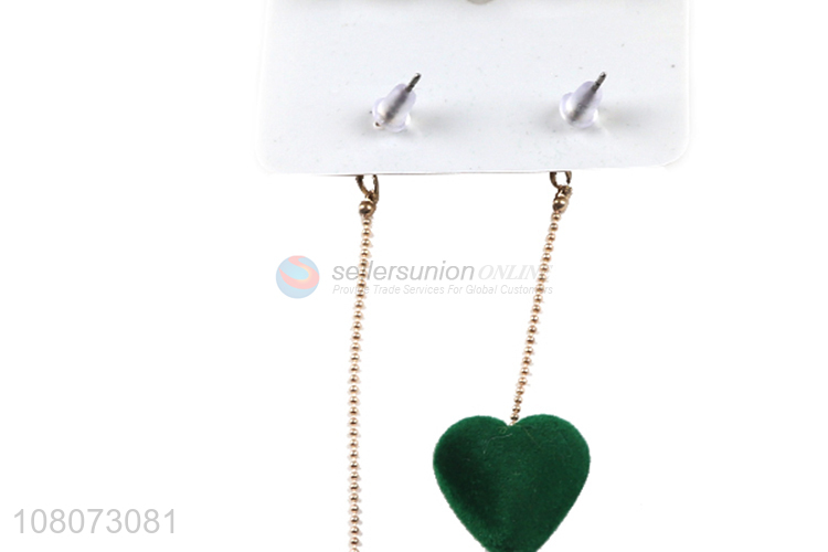 Latest products heart shape ear pendant earrings for ladies
