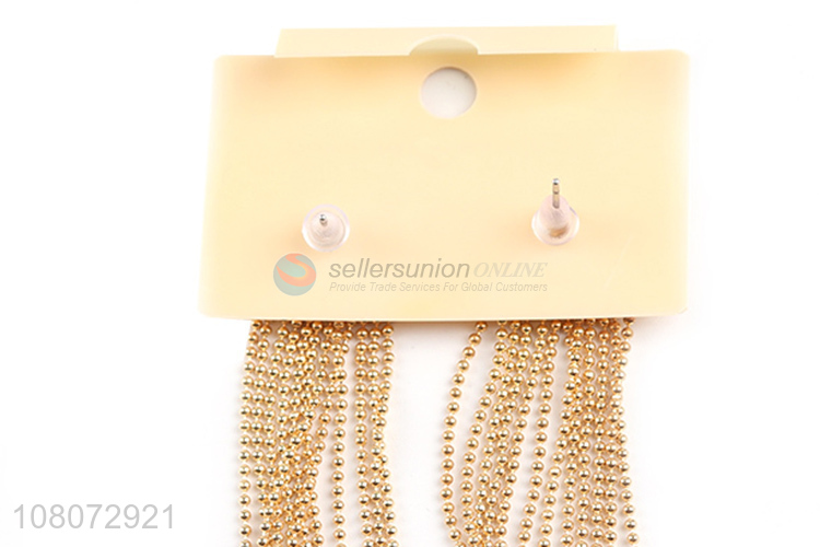 Latest design long style tassel earrings jewelry for women