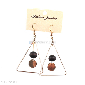 Factory supply triangle pendant women fashion earrings jewelry