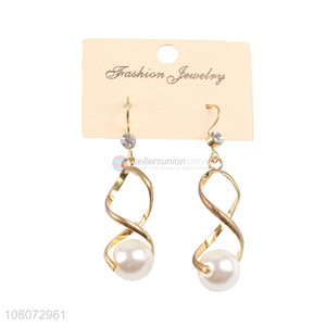Hot products fashion hook earrings jewelry with pearl