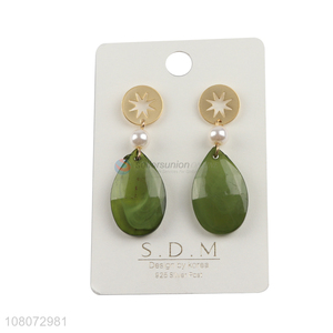 New style green pendant fashion women earrings for sale