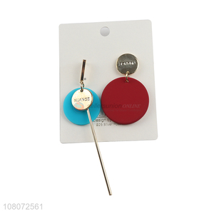 Simple design round pendant fashion women earrings