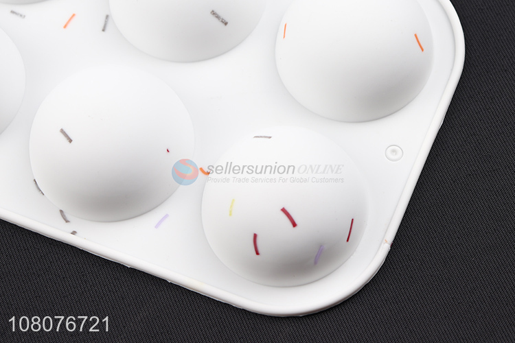 Wholesale bakeware 6-hole hemisphere silicone cake mold for baking