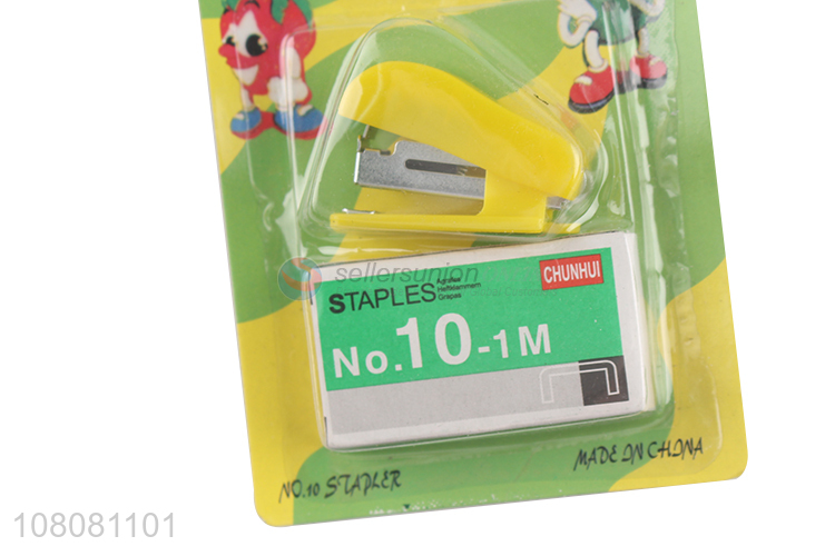 Good price 10# stapler and staples set mini stapler set for students