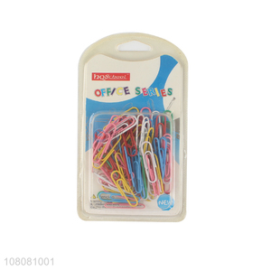 Online wholesale colorful metal paper clips for home, school and office use