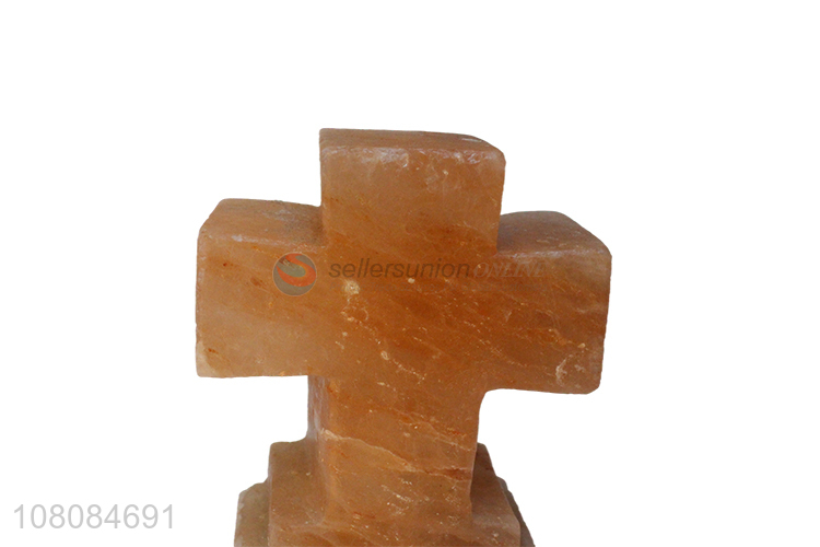 Good sale creative cross salt stone lamp bedroom night light