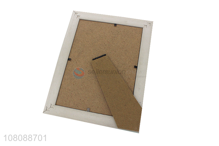 Hot Selling Rectangle Plastic Photo Frame With Back Stander