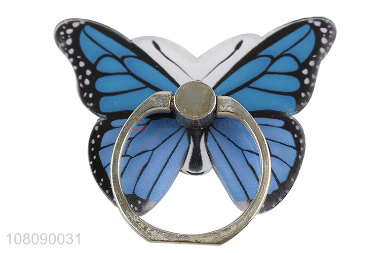 Yiwu direct sale butterfly mobile phone ring holder stand