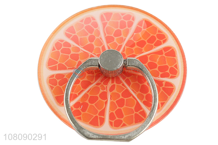 Yiwu market fruit acrylic mobile phone holder with metal ring