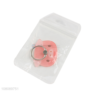 New Arrival Pink Piggy Mobile Phone Meatal Ring holder