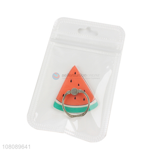 Yiwu market cartoon watermelon phone holder with metal ring buckle