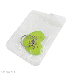 Factory Price Green Kiwi Acrylic Finger Ring Stand for Mobile Phone