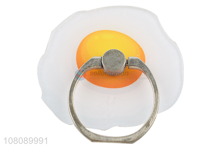 Top sale cartoon egg yolk desktop stand portable finger ring