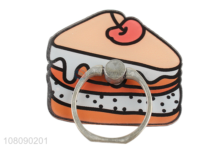 Yiwu supplier cartoon cake mobile phone finger ring kickstand