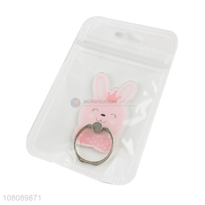 China supplier cartoon rabbit acrylic finger ring cellphone holder