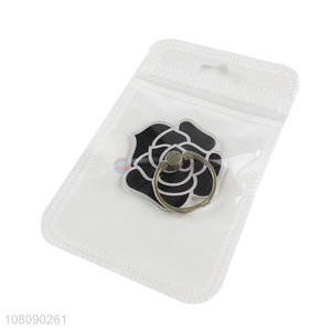 Hot selling black rose finger ring mobile phone holder