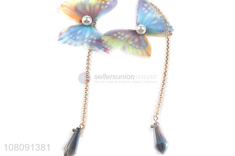 Latest Fashion Butterfly Long Chain Hook Earring For Girls