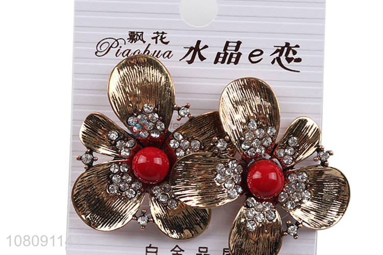 Good Quality Artificial Flower Shape Stud Earring Ladies Earring