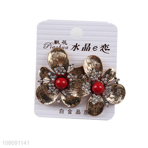 Good Quality Artificial Flower Shape Stud Earring Ladies Earring