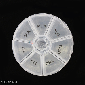 Online wholesale plastic round travel <em>pill</em> medicine <em>box</em>