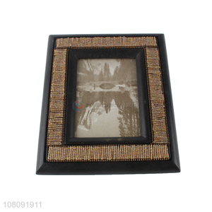 Good quality beaded desktop picture frame vintage photo frame