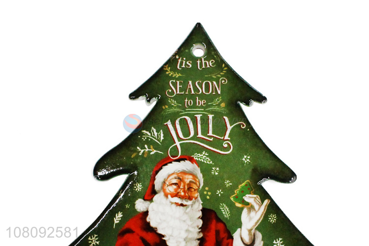 Hot selling heat resistant Christmas ceramic coaster with cork backing