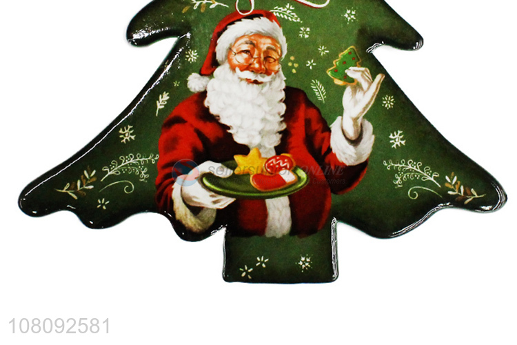 Hot selling heat resistant Christmas ceramic coaster with cork backing