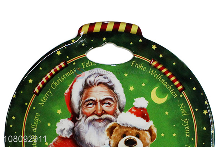 Hot selling Christmas ceramic drinks coaster porcelain pot holder