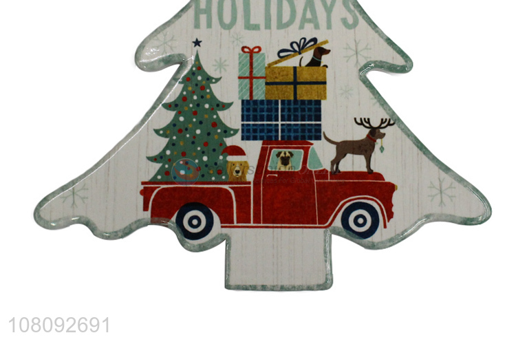 Hot selling ceramic Christmas cup coaster for restaurant and hotel use